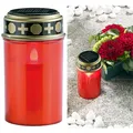 PEARL Grableuchte: Solar-LED-Grablicht mit Dauerlicht, rot