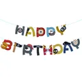 Happy Birthday Piraten Girlande Hängedeko für Kinder Kindergeburtstag Dekoration