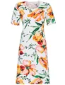 Chérie Line Nachthemd mit Blumenmotiv 'Tropical' 3271009, Weiß Apricot