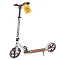 Best Sporting Scooter Erwachsene und Kinder I klappbarer Roller mit Ständer I weiß - Leopard I stilvoller City-Roller für Erwachsene I Tretroller mit Rollengröße 205 mm I ergonomischer Lenker