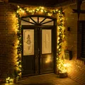 Haushalt International Tannengirlande aussen 5m - Grüne Girlande mit Lichte ...