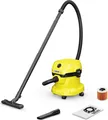 Kärcher WD2 Plus V-12 18 - Nass-/Trockensauger - 1.000 Watt - 77 dB Betriebsgeräusch - Behältervolumen 12 Liter - integriertes Zubehörfach - Kabellänge 4 m - Energieversorgung 230V (1.628-009.0)