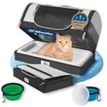 Smart-Planet® Transporttasche Katzen und Hunde mit abnehmbaren Boden - Faltbare Transportbox bis 8kg - 50x30x30 cm - mit Tragegurt für Urlaub, Reisen und Tierarzt