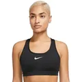 Nike Damen Swoosh Med Sports Bra schwarz