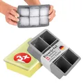 Blumtal Eiswürfelformen Silikon 3er Set - 6er Eiswürfelform mit Deckel - BPA-freie Silikon Eiswürfelform groß - Ice Cube Tray lebensmittelecht - Ice Tray - Grau + Grau + Gelb