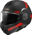 LS2 FF906 Advant Bend Klapphelm, schwarz matt/rot, XL (61/62)
