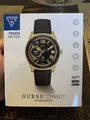 Guess Connect Smartwatch Neu Touch C1001G3 Android Schwarz Black Uhr 44mm Leder