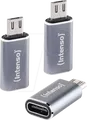 INTENSO 7600213 - Adapter USB C480M C Buchse > microUSB Stecker, 3er Set