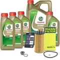 Mann-filter Ölfilter+Schraube+9L Castrol Edge FST 0W-30 [Hersteller-Nr. 10492659] für Audi, VW