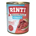 Rinti Kennerfleisch Junior Rind 36x800g Nassfutter Sparpack 28,8kg