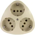 REV 0510080777 3fach Aufputz-Steckdose   IP20 Weiß