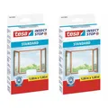 tesa 55670-00020 Insect Stop STANDARD Fliegengitter Fenster mit Klettband, 1 x 1