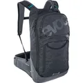 EVOC TRAIL PRO 10l Rucksack für Trailriding & Renneinsätze, Backpack (leichter Fahrradrucksack, LITESHIELD PLUS Rückenprotektor, 3l Trinkblasenfach, Größe: S/M), Schwarz / Carbon Grau