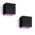 Philips Hue White & Color Ambiance Resonate Wandleuchte Outdoor . einstrahlig 2er Pack