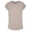URBAN CLASSICS Kurzarmshirt Urban Classics Damen Ladies Modal Extended Shoulder Tee (1-tlg) rosa XL (44)