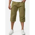 Indicode Cargoshorts Herren Nicolas Check Cargo Shorts Herrenshorts aus einer robusten Materialmischung grün S