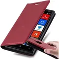 Cadorabo Hülle für Nokia Lumia 830 Schutz Hülle in Rot Handyhülle Etui Case Cover Magnetverschluss