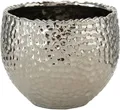 BOLTZE GRUPPE GmbH Übertopf Übertopf Lajos Steingut H.10 cm Ø.13 cm silber klein