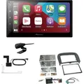 Pioneer SPH-DA160DAB 2-DIN Autoradio Apple CarPlay Android Auto Bluetooth DAB USB passend für Mercedes Benz SL Roadster 2001-2011 Rubbertouch schwarz