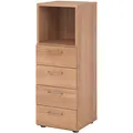 HAMMERBACHER Regalschrank 934S4, V934S4/N/N/BS nussbaum 40,0 x 42,0 x 110,0 cm, 1 St.