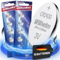 10 x Wilhelm CR2430 Lithium Markenbatterien Knopfzellbatterie Blister Neu