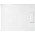 Duschwanne Douron 1000 x 35 x 800 mm mit Steinstruktur, Mineralguss, weiß matt, Ablauf 52 mm - 93 210 40
