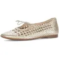 Gabor Ballerina, Sommerschuh in modischer Flecht- und Metallicoptik goldfarben 40 EU (6,5 UK)