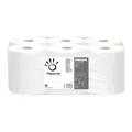 Rollenhandtuchpapier UNIMATIC NATURE, passend für C-Spender, 1-lagig, Recycling, 1 Paket = 6 Rollen à 185 Meter 416604