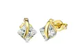 JEVELION Paar Ohrstecker Zirkonia 333 Gold (Gold Ohrschmuck, 2-tlg., für Damen), Zirkoniaschmuck - Made in Germany