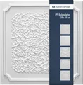 Deckenplatten aus Styropor EPS - Deckenpaneele leicht & robust im modernen Design - (2QM Sparpaket ANTIK 50x50cm) Verkleidung Deckenplatten Decke weiß