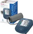 Beurer BM 25 Oberarm Blutdruckmessgerät, einfache Ein-Knopf-Bedienung, genaue Messung, Arrhythmie-Erkennung, mit USB-C-Anschluss, Manschette, Datenübertragung zu Apple Health und co., Blau