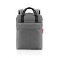 reisenthel allday backpack M - vielseitiger Rucksack für Alltag, Reisen, Einkaufen oder Arbeit - wasserabweisend, Handgepäck zugelassen, Couleur:twist silver