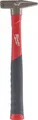 Milwaukee Fiberglas Schlosserhammer, Stiel mit Softgripummantelung, hoher Anwenderkomfort, DIN 1041 (200 g) (24221039)