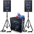 PACK Sono BMS-1812 2400W SUB Actif 46cm - 2 enceintes 30cm + Câbles+ Clé USB 32Go