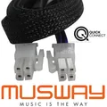 MUSWAY MQC-500 5m plug&play Molex Subwooferanschlußkabel QC5M Stecker Subwoofer