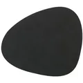 LINDDNA Tischset Nupo L Curve Leder Schwarz (Large)