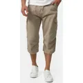 Indicode Cargoshorts Herren Nicolas Check Cargo Shorts Herrenshorts aus einer robusten Materialmischung grau S