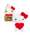 Joy Toy - Hello Kitty Heart Plüsch 14 cm in Kartontäschchen, Weiß, Rot