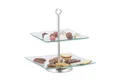 relaxdays Etagere 2 x Etagere 2-stufig, Glas