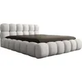 Designer Polsterbett Boston Bouclé mit Stauraum 160x200 Weiß 38 Latten