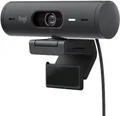 Logitech Brio 500 Full HD Webcam mit automatischer Lichtkorrektur, Show-Modus, Dual-Rauschunterdrückungs-Mikrofon, Graphit