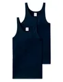 Schiesser Herren 2 Pack Unterhemd ohne Arm - Essential Feinripp