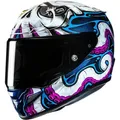 HJC RPHA 12 Kraken Helm, weiss-blau-lila-gelb, Größe L für Männer