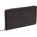 s.Oliver Leder Geldbörse Portemonnaie Wallet Extra Large Grey / Black schwarz - Schwarz