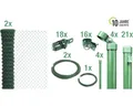 4-Eckgeflecht Set ALBERTS Maschenweite 60 mm zum Einbetonieren 50 x 2 m RAL 6005