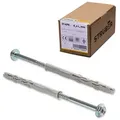 STRÜBER Schrauben- und Dübel-Set Rahmendübel mit Sechskantschraube und Scheibenkopf mit SW/TX-Buchse 10x200mm/25Stück