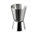 APS 93120 Barmaß, 2 cl / 4 cl Doppelmaß, Innenmaße 1 cl / 3 cl, hochwertiges Barmaß, lebensmittelecht, spülmaschinenfest, Jigger zum Abmessen von Zutaten für Cocktails, Edelstahl, Gravur innen