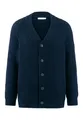 Hessnatur Strickjacke aus reiner Merinowolle (1-tlg), marine