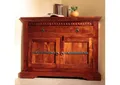 MASSIVMOEBEL24 Eckkommode Akazie 107x54x80 nougat lackiert OXFORD #505