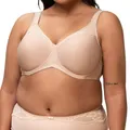 Triumph Damen Minimizer-BH Modern Soft+Cotton W01, mit Bügel, ohne Polsterung, Verstellbare Träger, 85F, Neutral Beige
